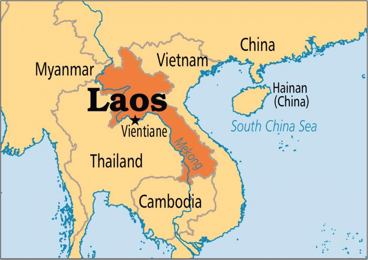 kraj Laos na mapie świata