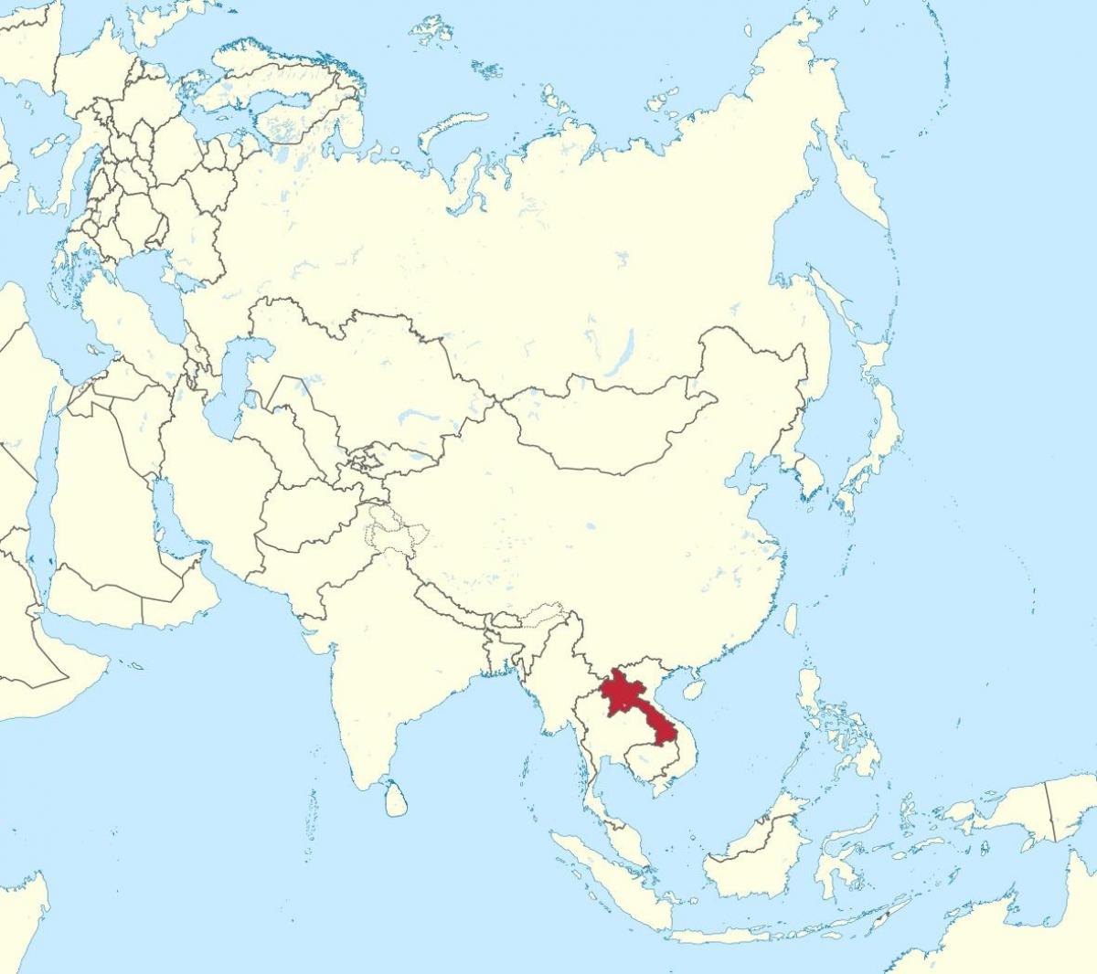 Mapa Laos Azja