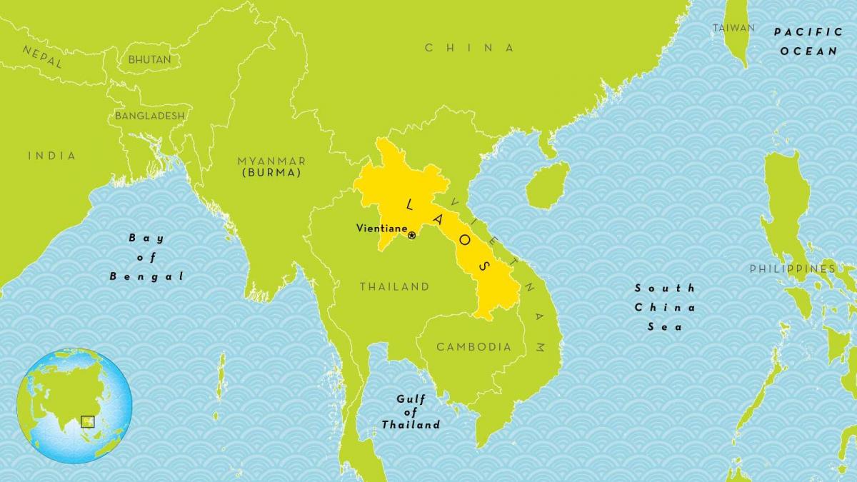 lokalizacja Laos na mapie świata