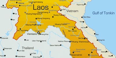 Mapa сепон w Laosie