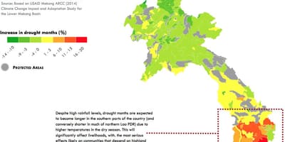 Mapa Laosu klimat