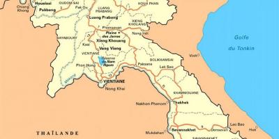 Szczegółowa mapa Laosu