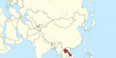 Mapa Laos Azja