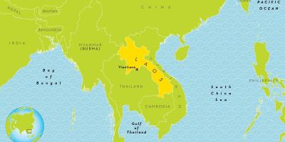 Lokalizacja Laos na mapie świata