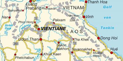 Lotniska Laosu na mapie