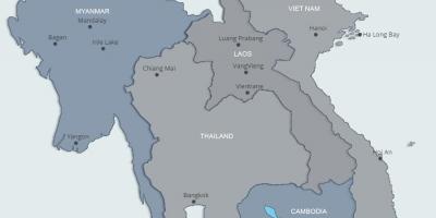 Mapa Północnego Laosu