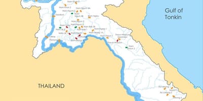 Mapa rzeki Laos 